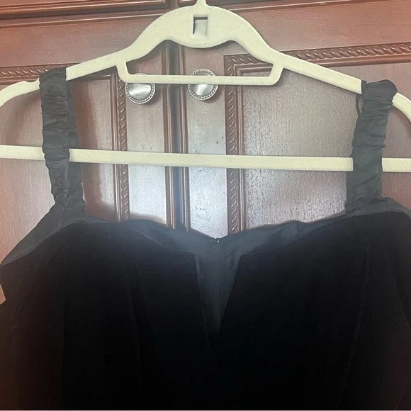 Vintage Jessica McClintock Black Gold Dress - Picture 2 of 7